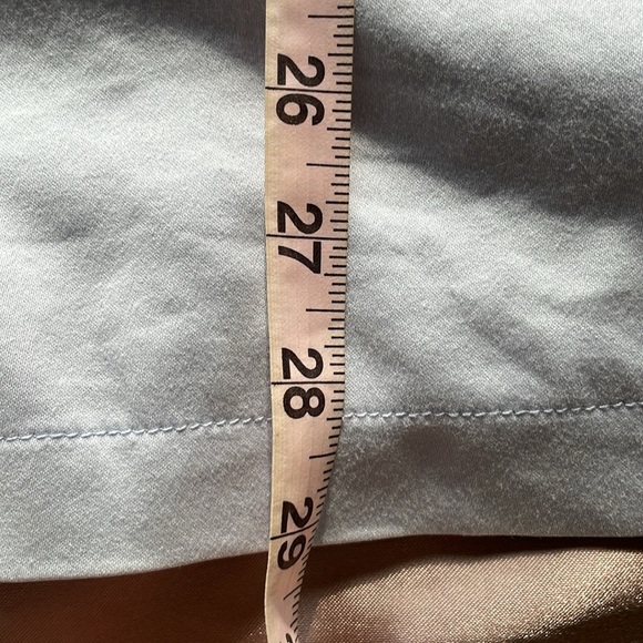 St John Vintage Oversize Lt Blue Barn Jacket Stretch Cotton Logo Button Sz Small - Picture 9 of 10